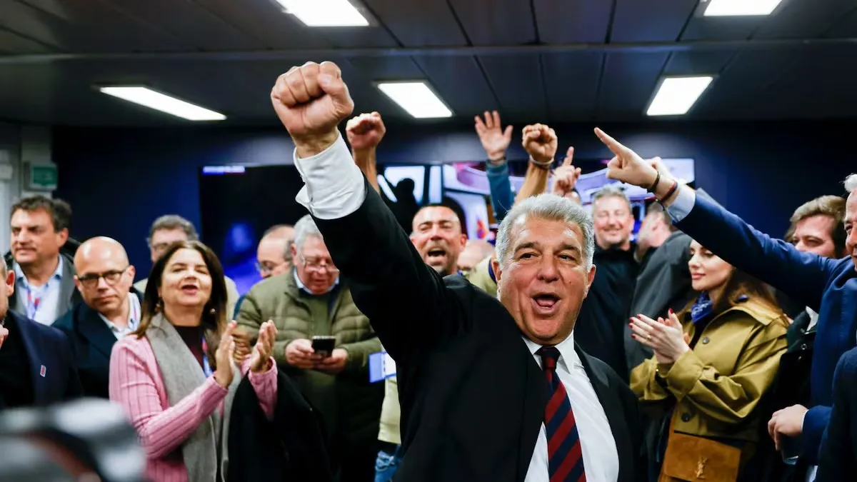 32934票，拉波尔塔是巴萨历史上得票第二多的主席